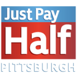 Just Pay Half Pittsburgh Logo